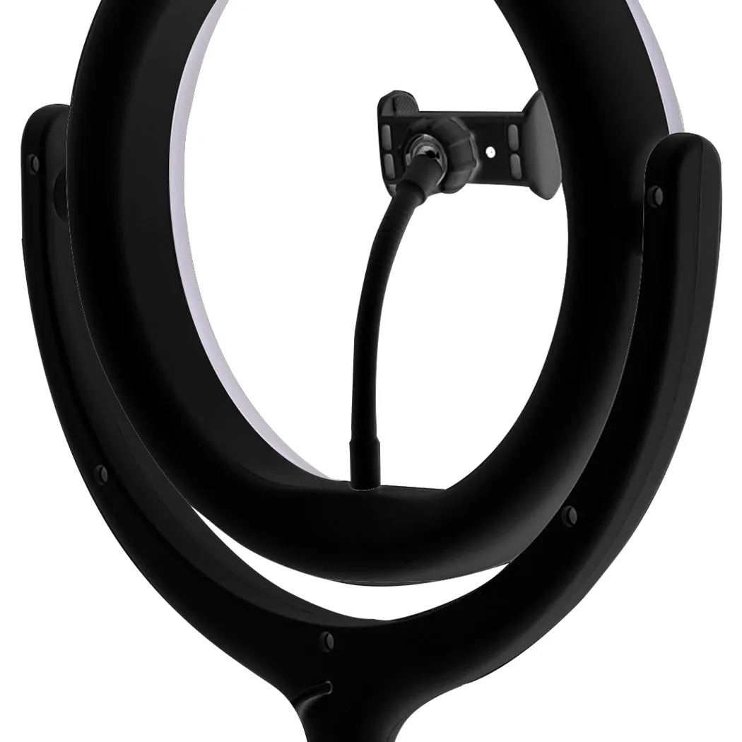 12'' LED Ring Light with Tripod Stand Phone Holder Dimmable Selfie Studio Lamp Black