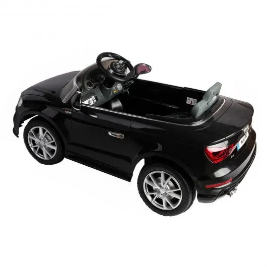 12 V Audi A3 Kids Ride on Car with RC   LED Light   Music-Black