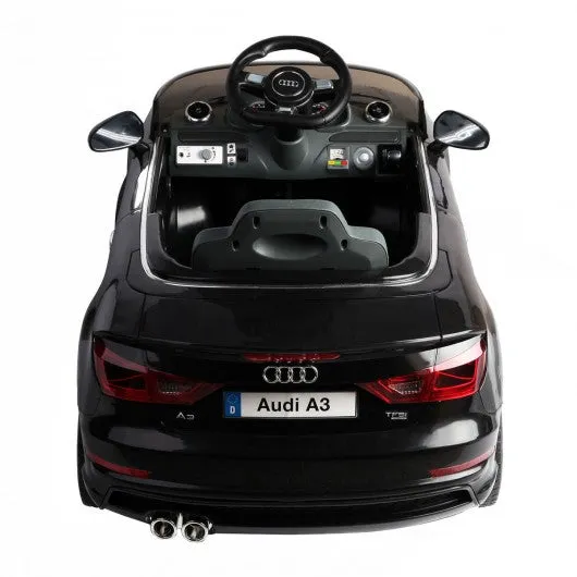 12 V Audi A3 Kids Ride on Car with RC   LED Light   Music-Black