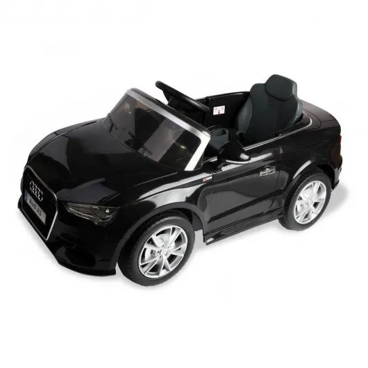 12 V Audi A3 Kids Ride on Car with RC   LED Light   Music-Black