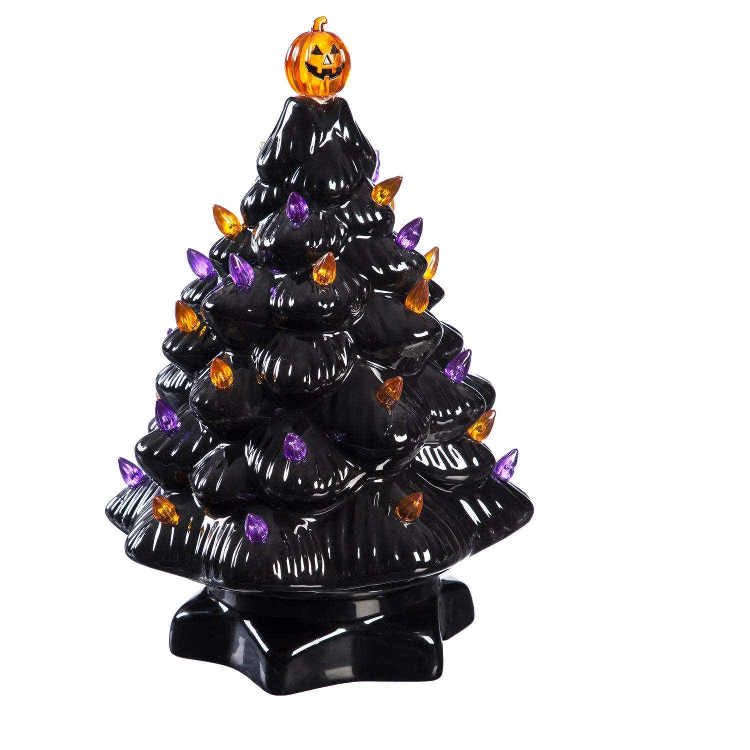 14" Halloween LED Ceramic Tree with Lights and Music,8led553