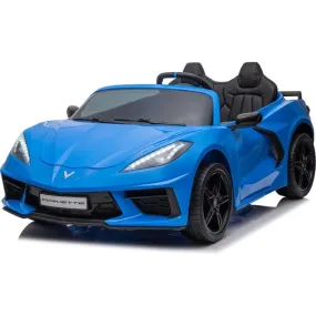 24V Chevrolet Corvette C8 2 Seater Ride on - Blue