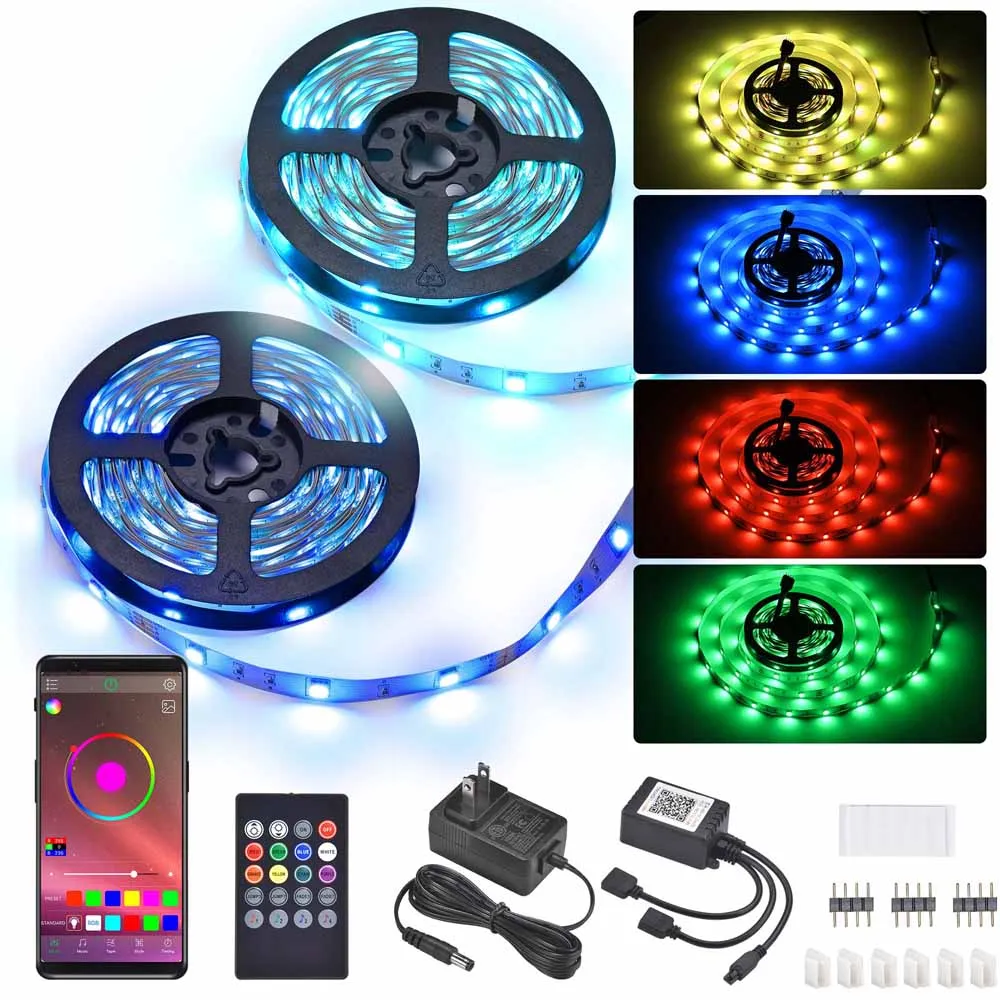 32ft Bluetooth APP Control Strip Light with Remote