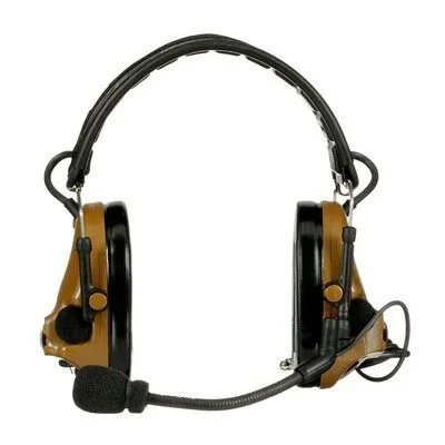 3M PELTOR ComTac V Headset MT20H682FB-19 CY, Foldable, Dual Lead, Standard Dynamic Mic, NATO Wiring, Coyote