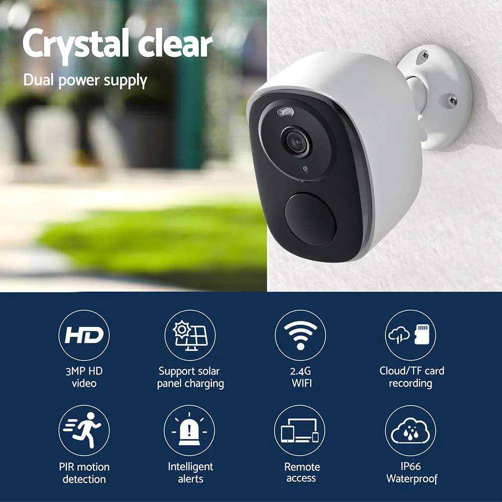 3MP Solar Security Camera, Waterproof, WiFi, Full-Color Night Vision - UL-Tech