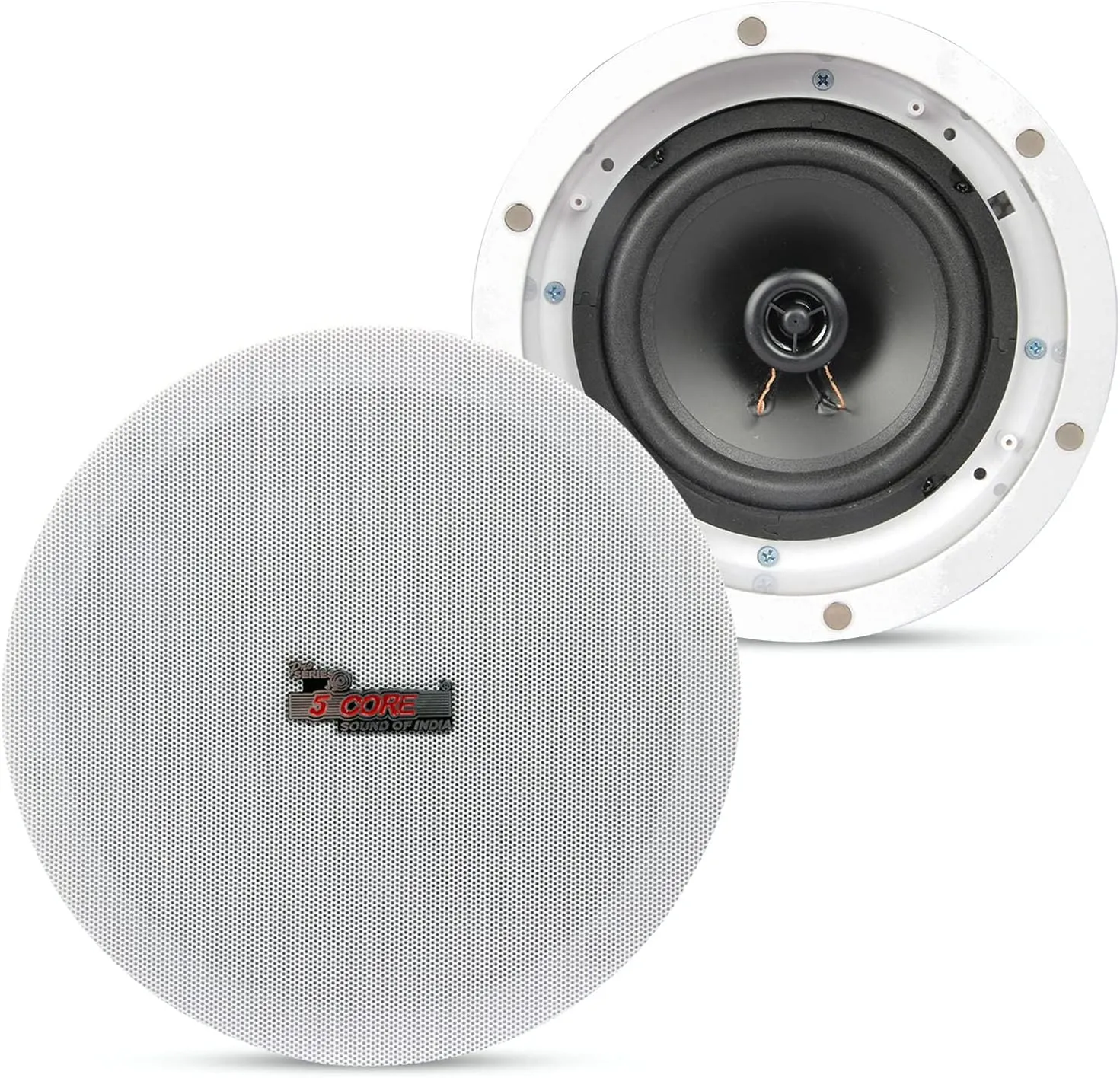 5Core Ceiling Speaker 6.5 Inch In Wall 2 Way Home Audio Mount 60W