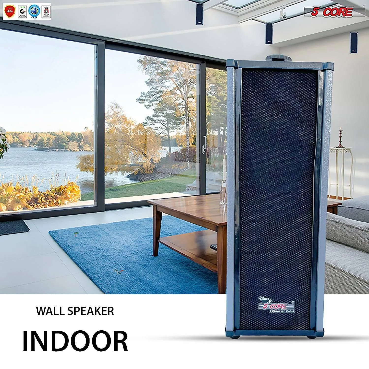 5Core Speaker Commercial Paging PA On Wall Mount Indoor Outdoor Home