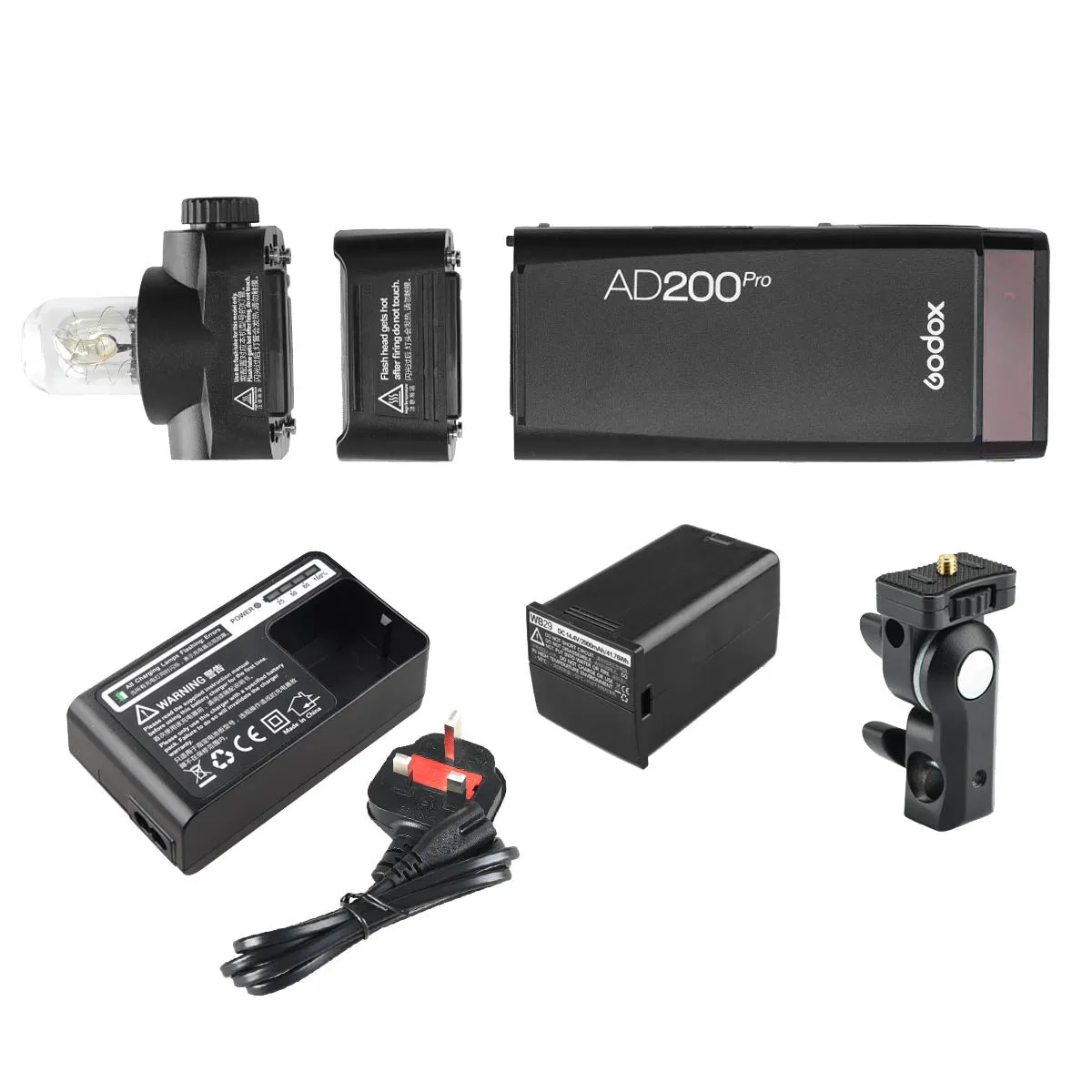 AD200Pro 400Ws Durable Flashlight Kit & Dual Smart Bracket