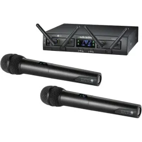 Audio-Technica ATW-1322 System 10 Pro Rack-Mount Digital Dual Handheld Mic System 24 Ghz