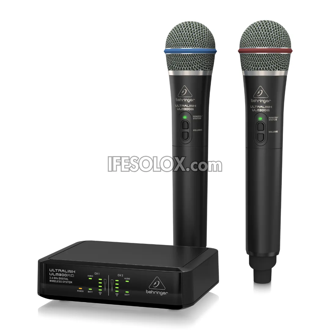 Brand New Behringer ULTRALINK ULM302MIC High Performance Dual Digital Wireless Dynamic Microphone