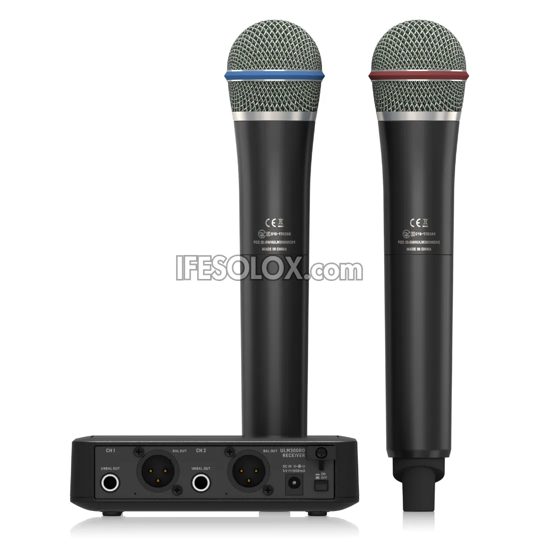 Brand New Behringer ULTRALINK ULM302MIC High Performance Dual Digital Wireless Dynamic Microphone