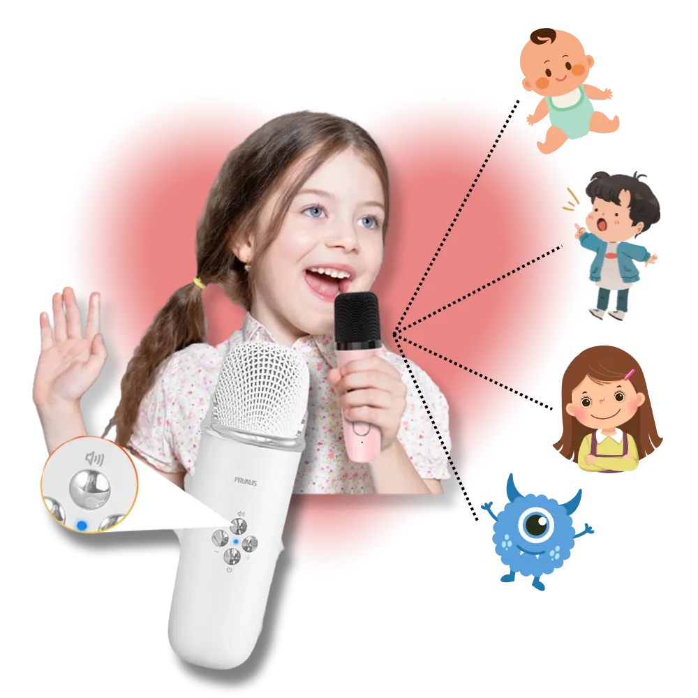 Bluetooth Dual Mic Kids Mini Karaoke