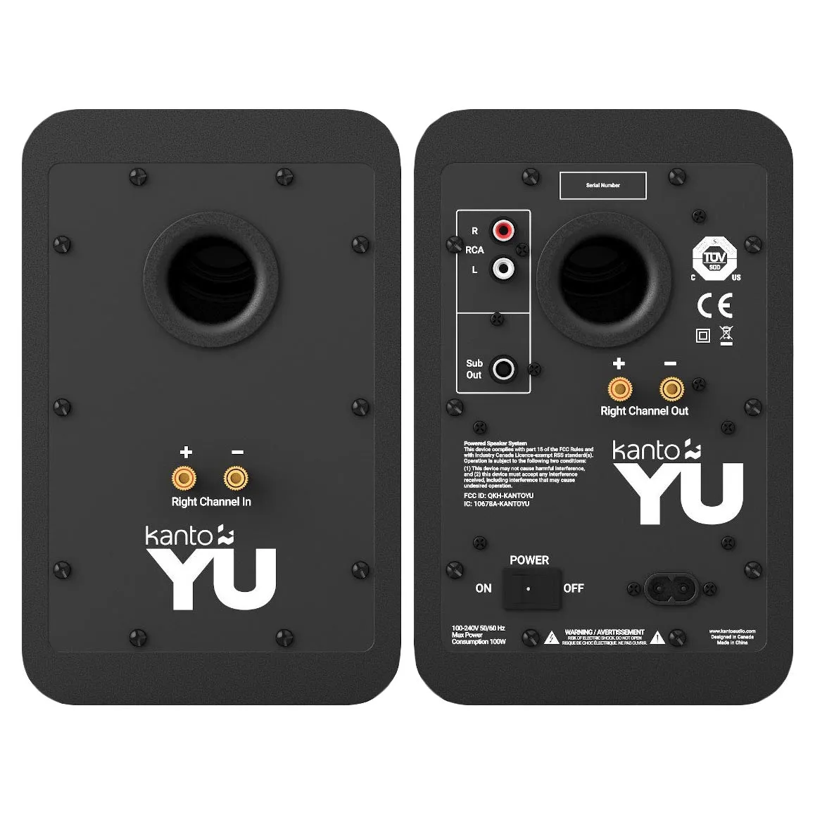 Bookshelf speakers Kanto YU, 2 pcs, matte black