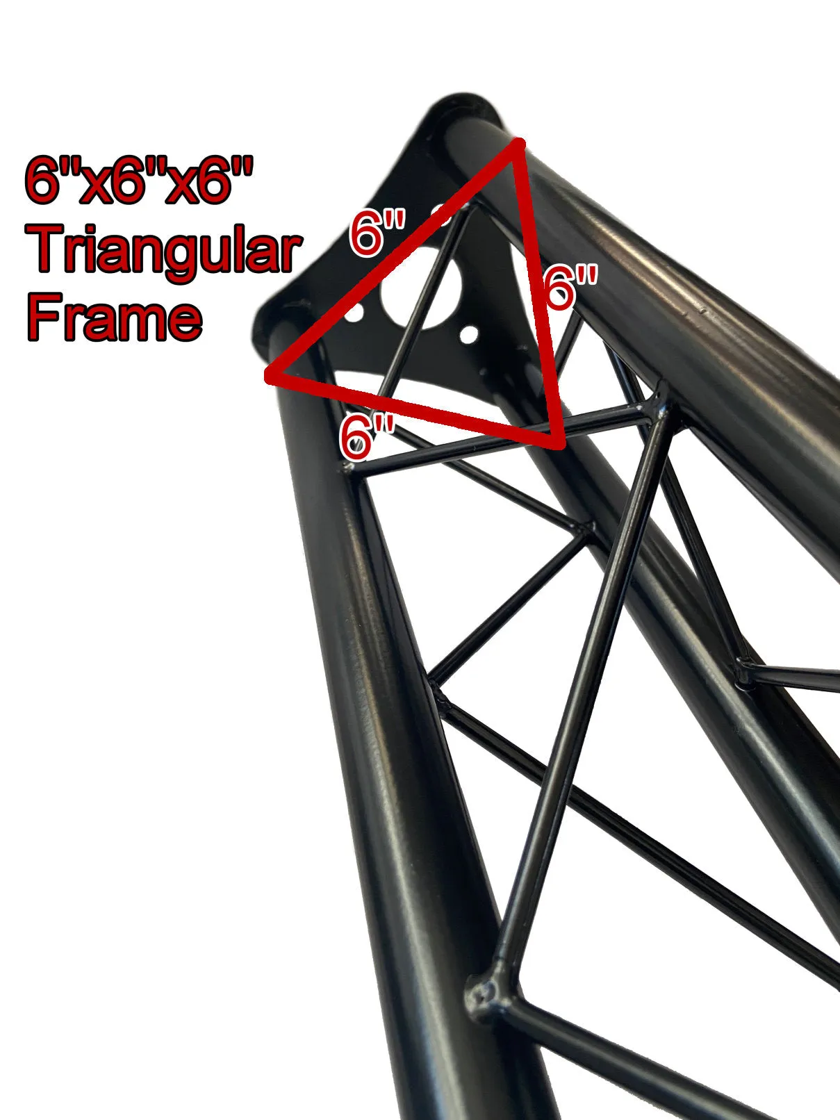 DJ Triangle Truss Extension Lighting System by GRIFFIN - Mounts on your Speaker Stands - Trussing Stage Kit for Smoke Machines & Dance Laser Lights