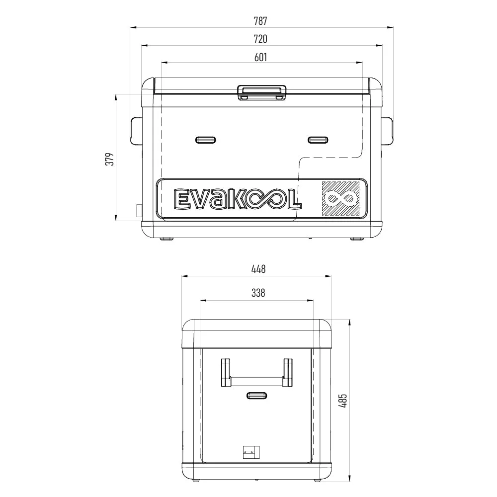 EVAKOOL DOWN UNDER II 65L DUAL ZONE FRIDGE FREEZER