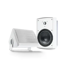 GHSI-W400BT-PR-WHT Waterproof Outdoor Bluetooth Speakers with 4" Woofer and Remote Control (White)