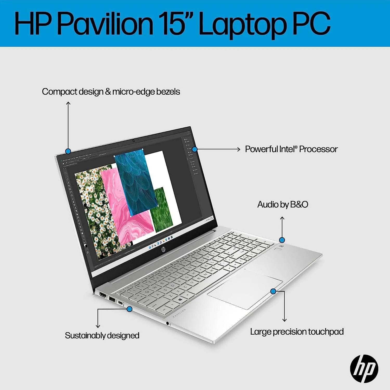 HP PAV 15-EG3036TU [CI7-1360P 13TH GEN/16GB DDR4/1TB SSD/WIN11 HOME MSO/15.6 INCH/INTEGRATED GRAPHICS /1 YEAR(S)/SILVER]