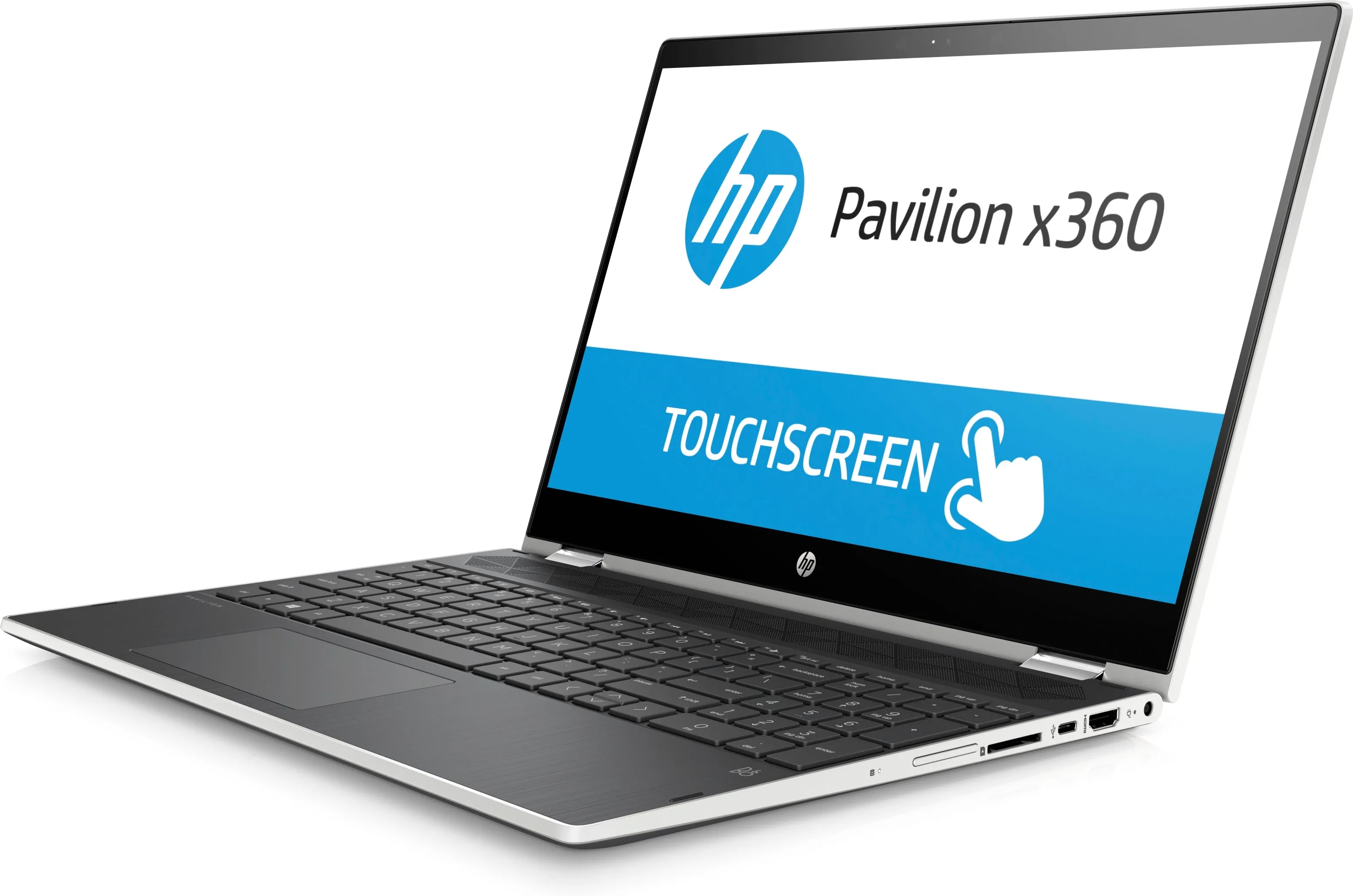 HP Pavilion X360 15-cr0075nr 15.6" FHD (Touchscreen) Convertible Notebook, Intel Core i3-8130U, 2.20GHz, 8GB RAM, 1TB HDD, Windows 10 Home 64-Bit,  Natural Silver, Ash Silver- 3VN45UA#ABA