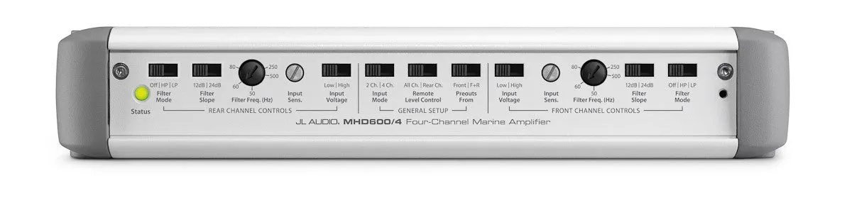 JL Audio MHD600/4: 4 Ch. Class D Full-Range Marine Amplifier, 600 W