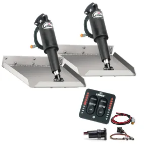 Lenco 9" x 9" Edgemount Trim Tab Kit w/LED Indicator Switch Kit 12V [TT9X9EI]