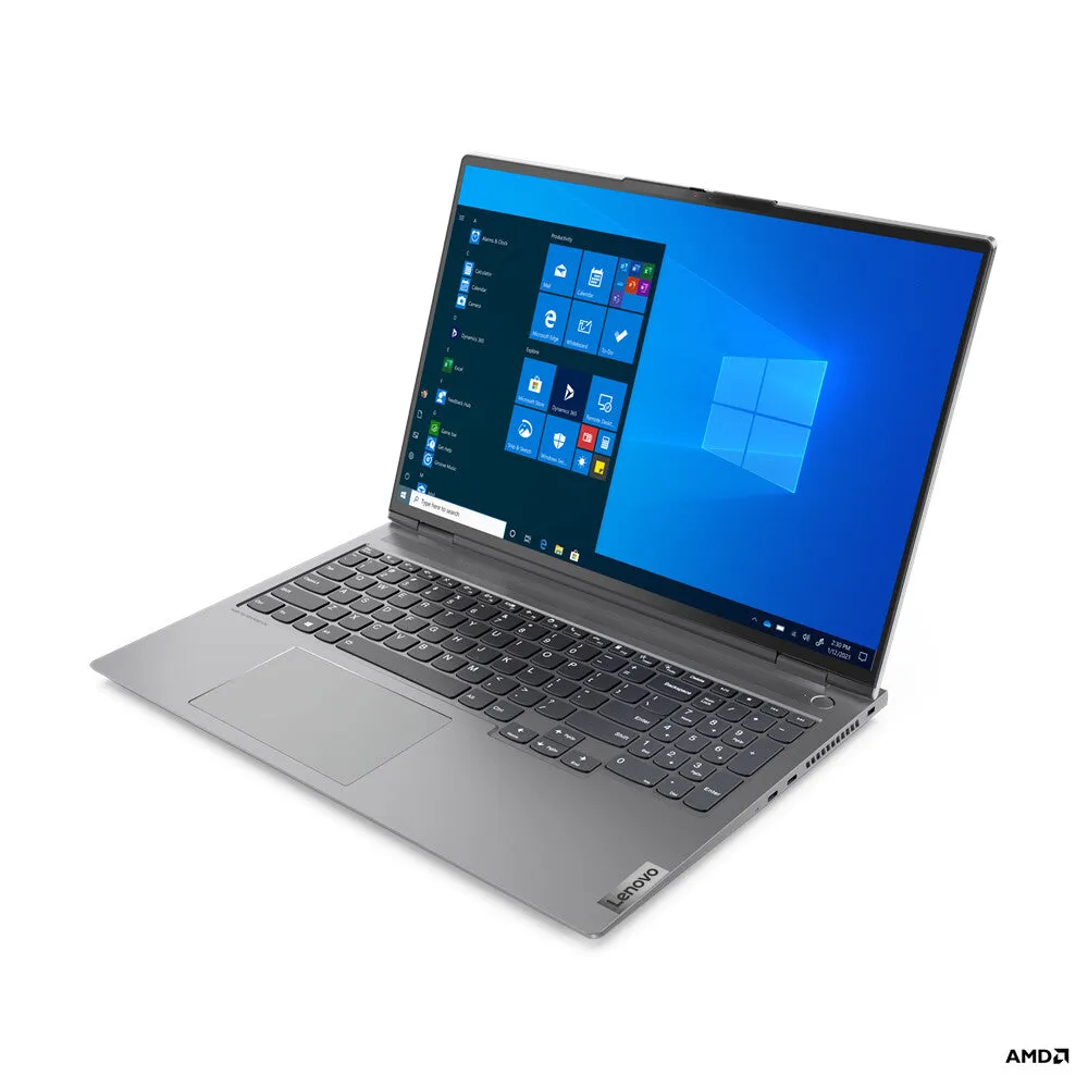 Lenovo ThinkBook 16p AMD Ryzen™ 7 5800H Laptop 40.6 cm (16") WQXGA 16 GB DDR4-SDRAM 512 GB SSD NVIDIA GeForce RTX 3060 Wi-Fi 6 (802.11ax) Windows 11 Pro Grey