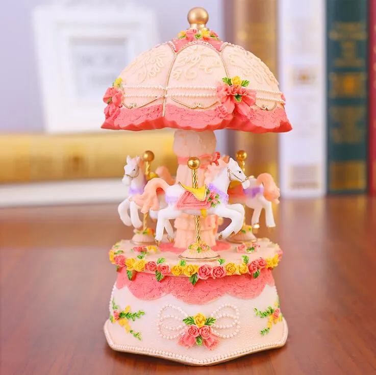 Light Up Carousel Music Box