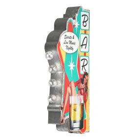 Metal LED Bar Spirits and Live Music Nightly Marquee Sign