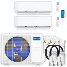 MRCOOL DIY 4th Gen Multi-Zone 2-Zone 27,000 BTU 22 SEER (9K   12K) Ductless Mini-Split Air Conditioner and Heat Pump