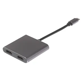 Nikkai USB-C Mutiport Hub to 2x HDMI (4K Ultra HD @60Hz) / USB-C PD / USB-A 3.0