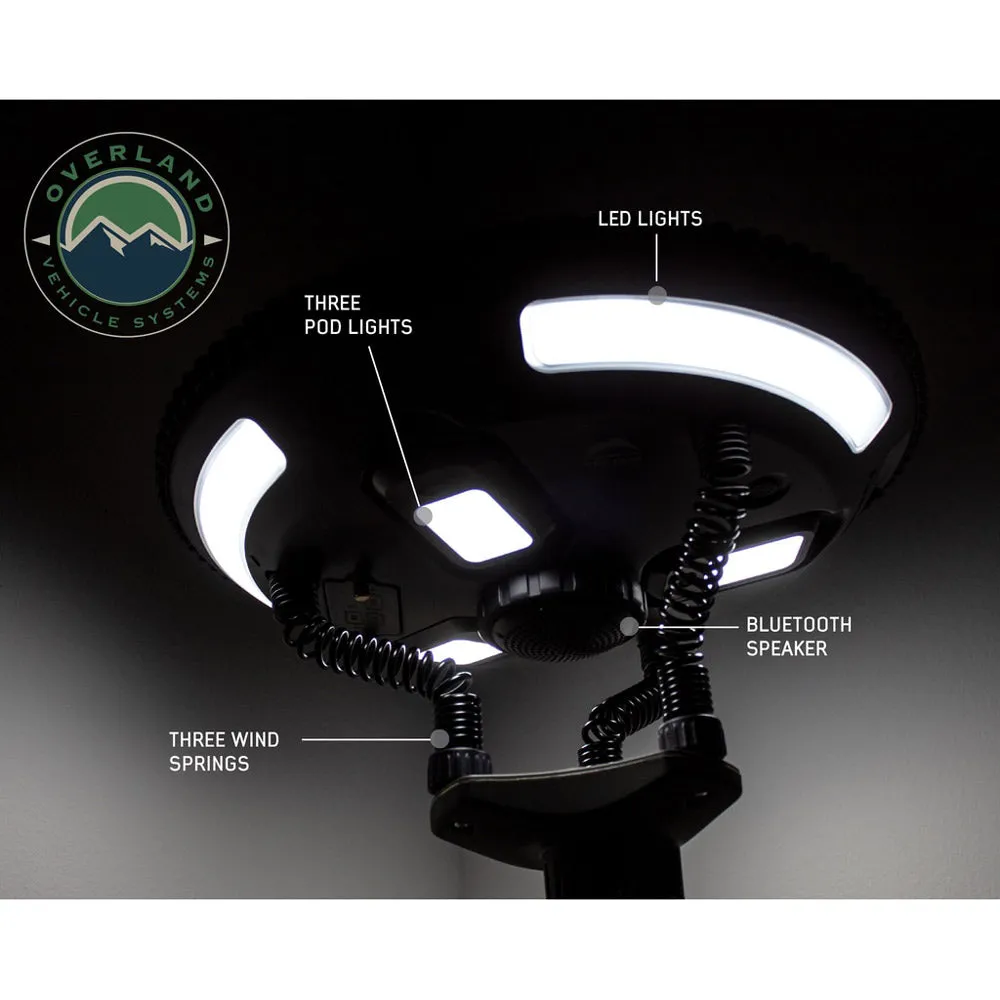 Overland Vehicle Systems - Wild Land Camping Gear - UFO Solar Light Light Pods & Speaker Universal