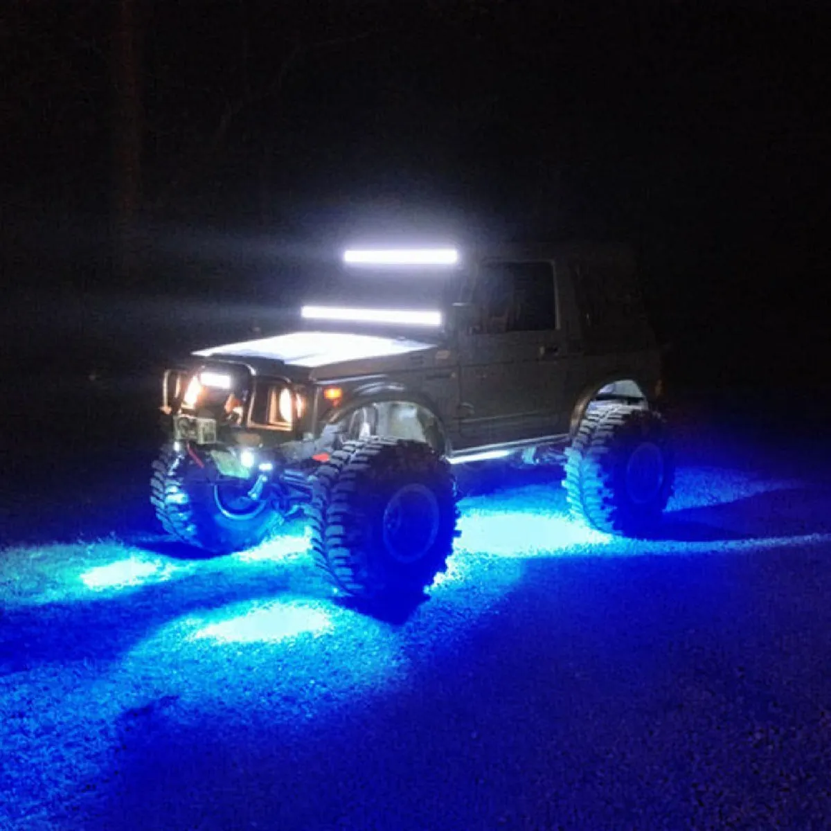 RGB LED Rock Light Set with Bluetooth Controller for ATV UTV