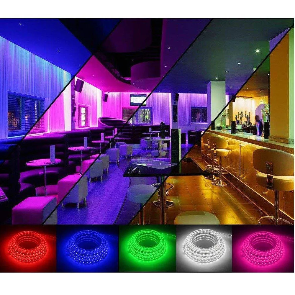 RGB LED Strip 220V 240V 60LEDs/m IP65 Wireless Bluetooth App Control with Remote