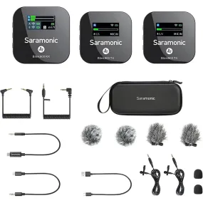 Saramonic Blink900 B2 2-Person Digital Camera-Mount 2.4Ghz Wireless Omni Lavalier Microphone System