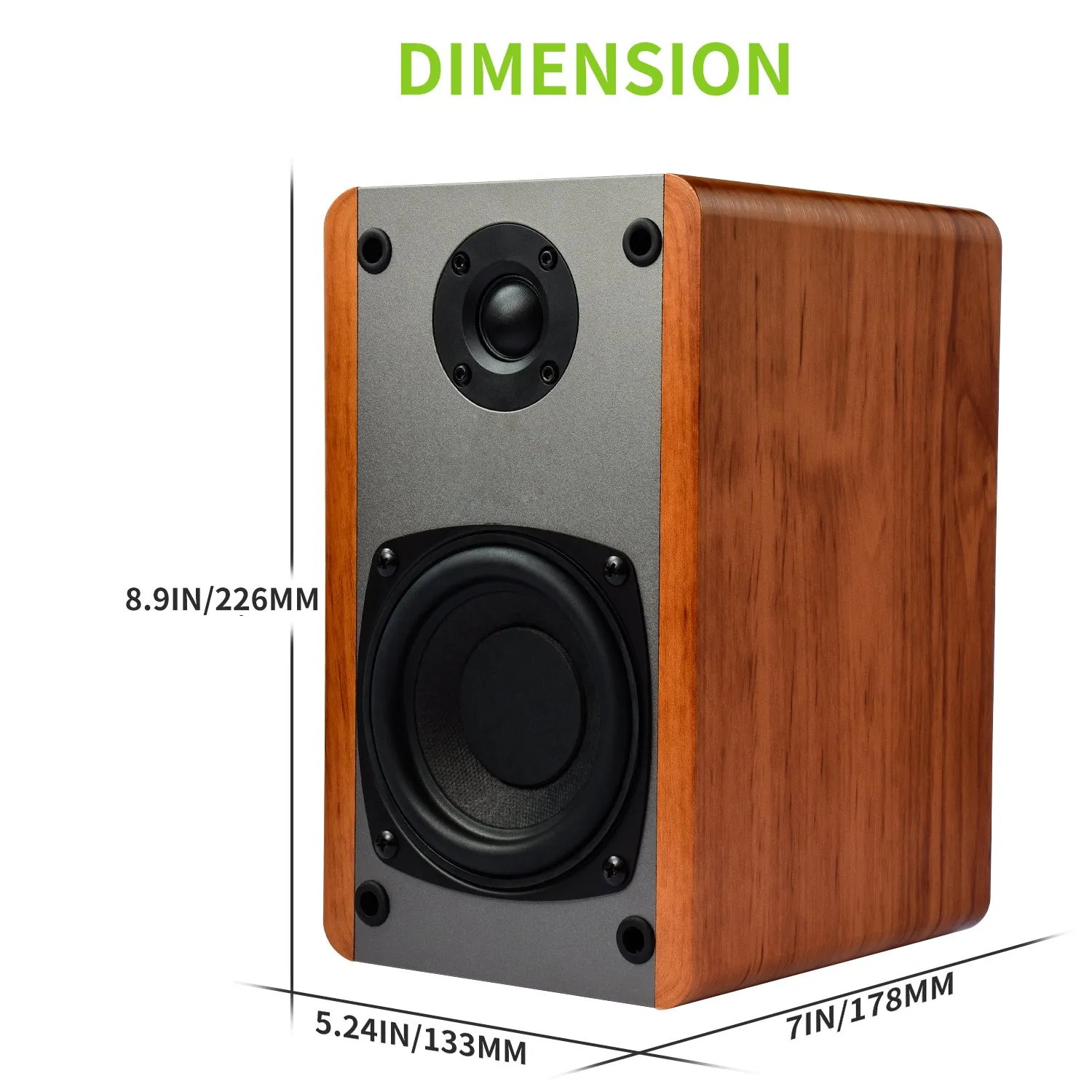 SINGING WOOD T25 Passive 2 Way Bookshelf Speakers - Beech Wood