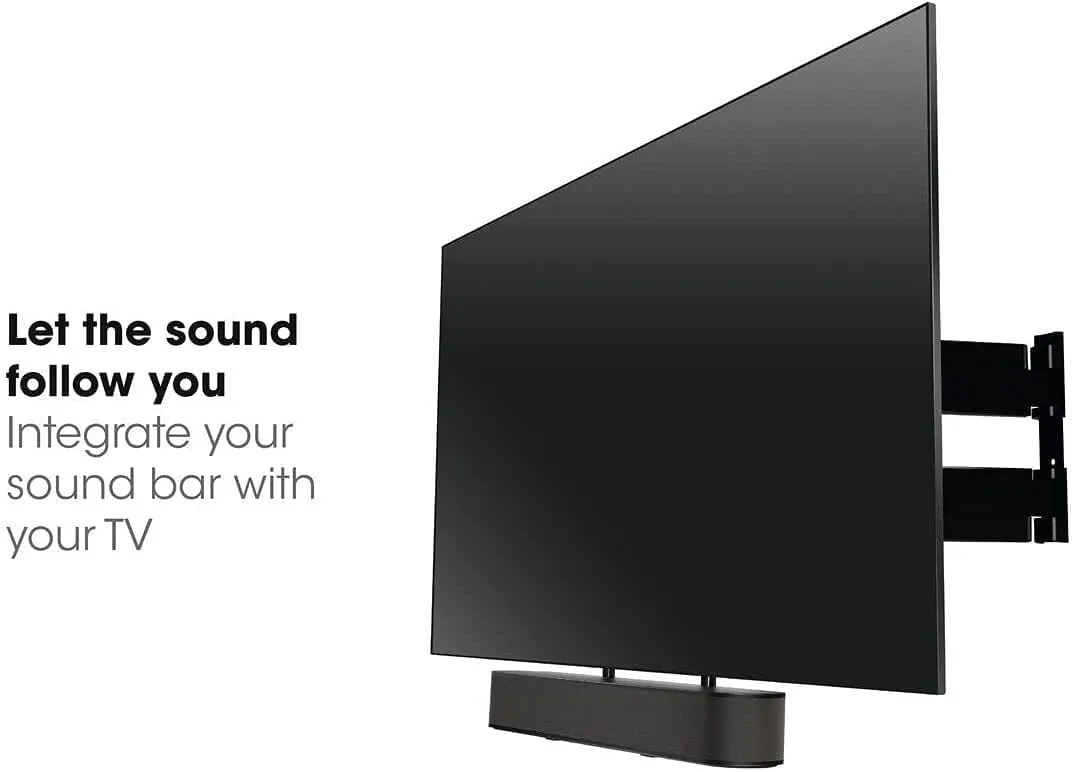 Vogels SOUND 3550 Universal Sound Bar Wall Mount Bracket To Fit Sound Bar with TV - Black