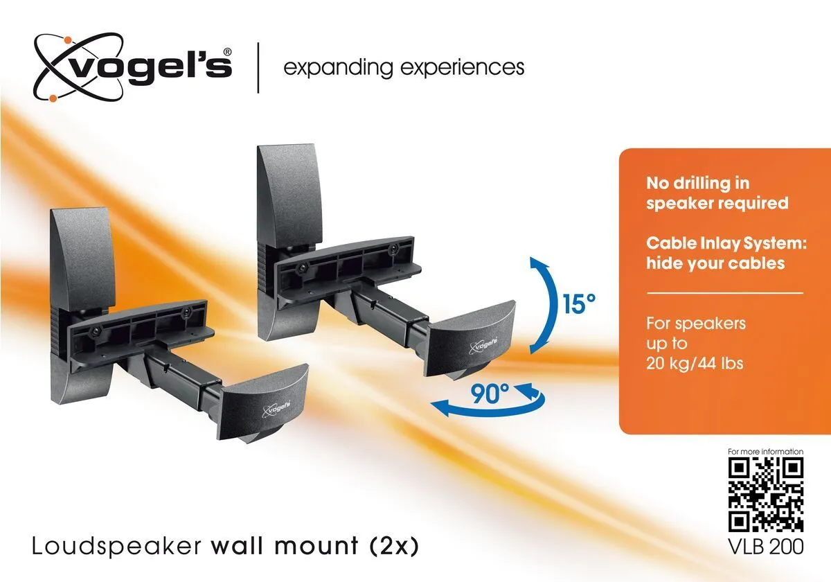 Vogels VLB200 Loudspeaker Wall Bracket - Pair